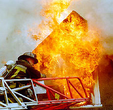 Sagamore Street fire, photo by Jim Mahoney/Boston Herald.