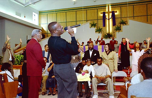 Worship Service in Wichita, Kansas - photo by Mike DuBose.