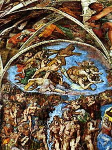 Detail from Michelangelo's The Last Judgment