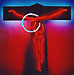 Neon Crucifix - Sculpture by Greg Shapter.