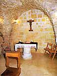 Inside the Franciscan Chapel of the Fifth Station.