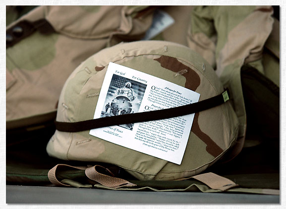 Prayer card given to Marines of Task Force India.