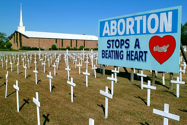 Anti-Abortion Display - Hattiesburg, Mississippi.