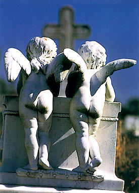 Angels in cemetery by Chip Cooper