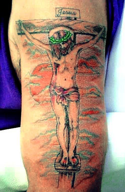 crucifix tattoos shape