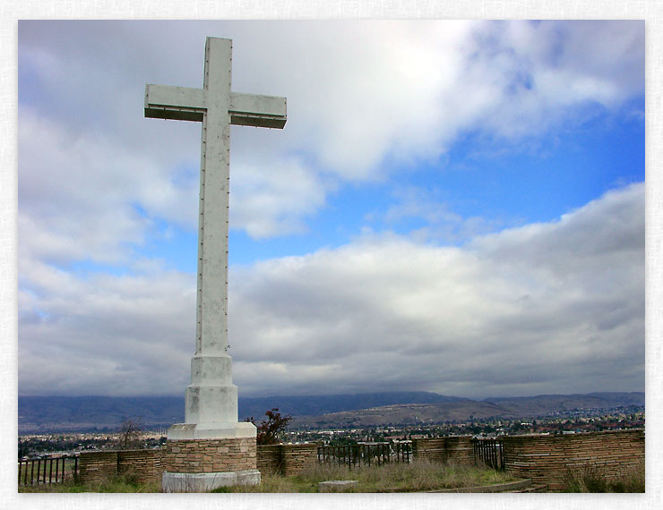 Cross on hill - San Jose, CA.