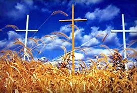 Three Crosses, Planted by Rev. Bernard Coffindaffer