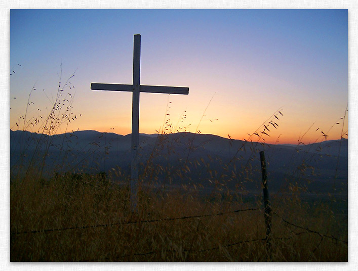 Cross and Sunrise - photo by Dan Bullock.