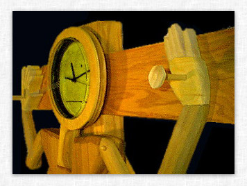 Detail of Mr. Happyface Clock.