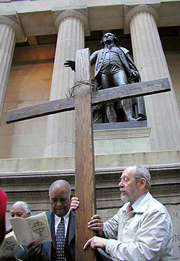 The Way of the Cross, 7th Station - Federal Hall, New York City