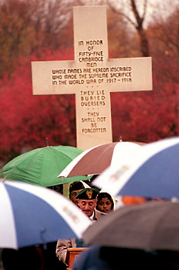Cambridge Cemetery, Veterans Day - photo by Glen Cooper.