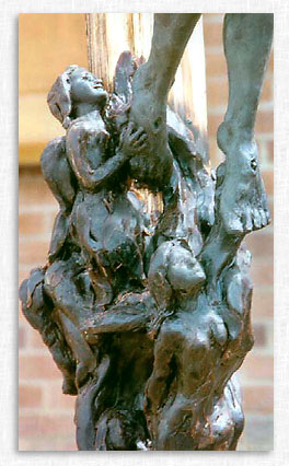 Detail of bronze sculpture - "The Triumph Over Calvary."
