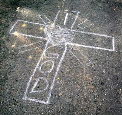 Cross drawing by Robbyn Brown.