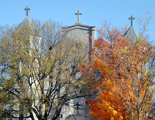 St. Mary Of The Visitation Church Steeples - Huntsville, Alabama.