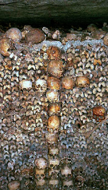 Skull Cross - Les Catacombs, Paris, France - photo by Tony Jones.