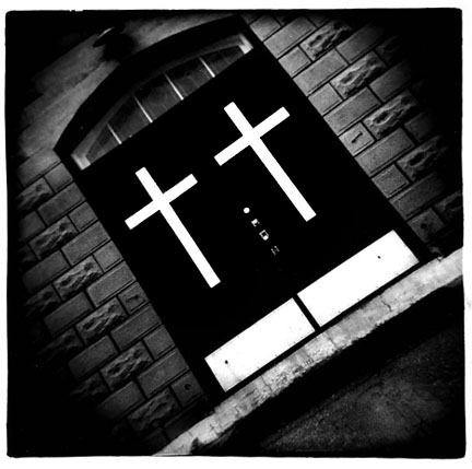 Church Doors - photograph by Bill Grimshaw.