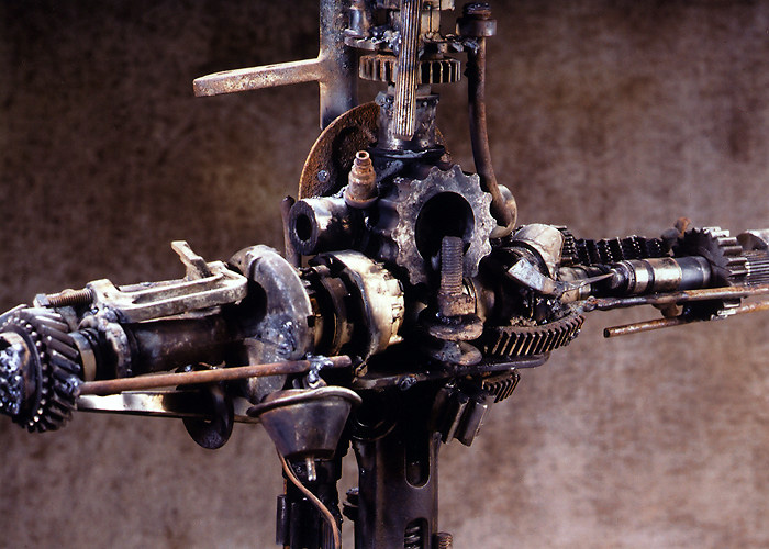 Crucifix, detail photo - Sculpture by John Lewis Jensen.