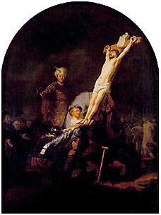The Raising of the Cross - Rembrandt
